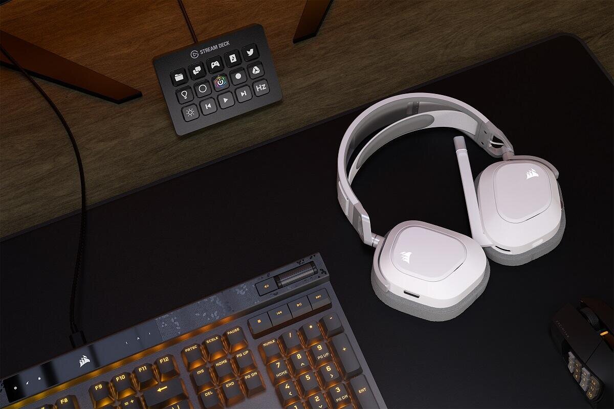 Słuchawki CORSAIR HS80 Max Wireless bezprzewodowy stylowy solidny gaming jakość dźwięku Sonarworks SoundID żywotność baterii