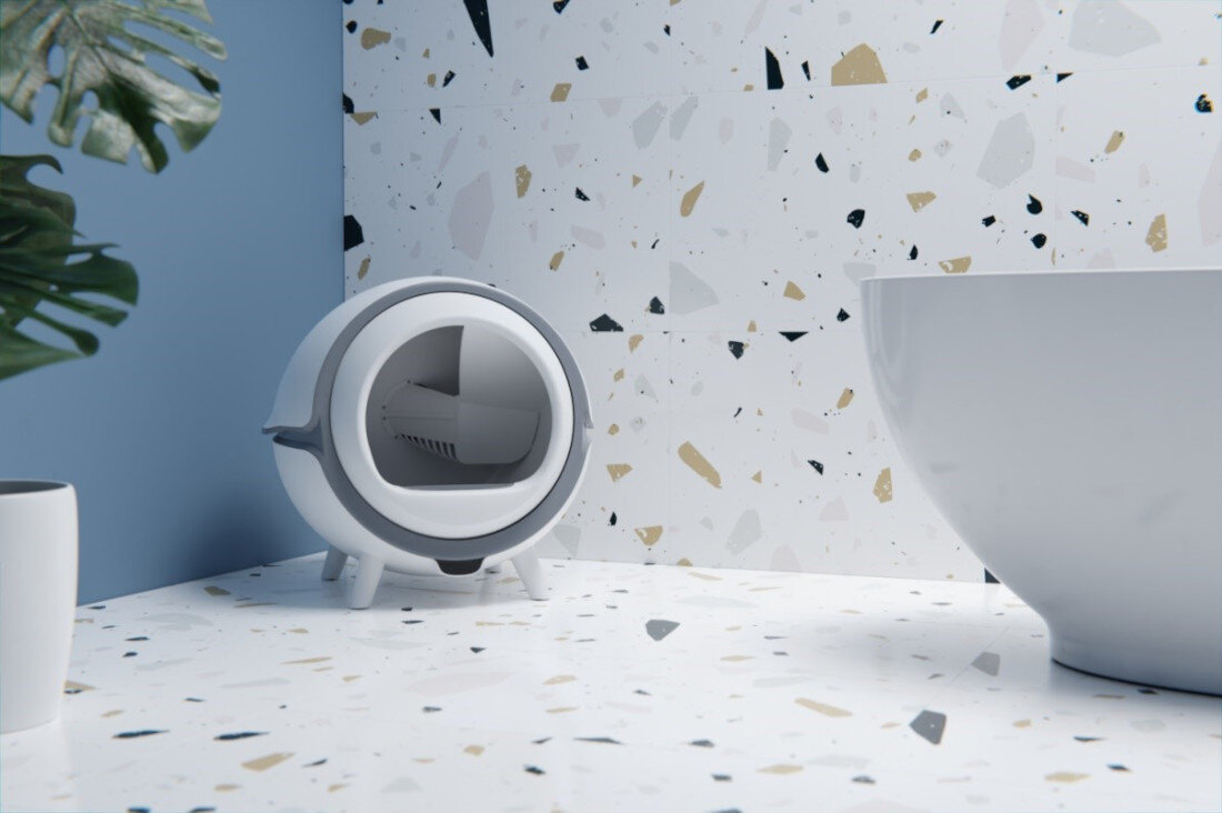 Kuweta dla kota TESLA Smart Cat Toilet TSL-PC-C101 sprzątanie życzenie program cykl czyszczenie tryb dzienny tryb nocny obowiazki