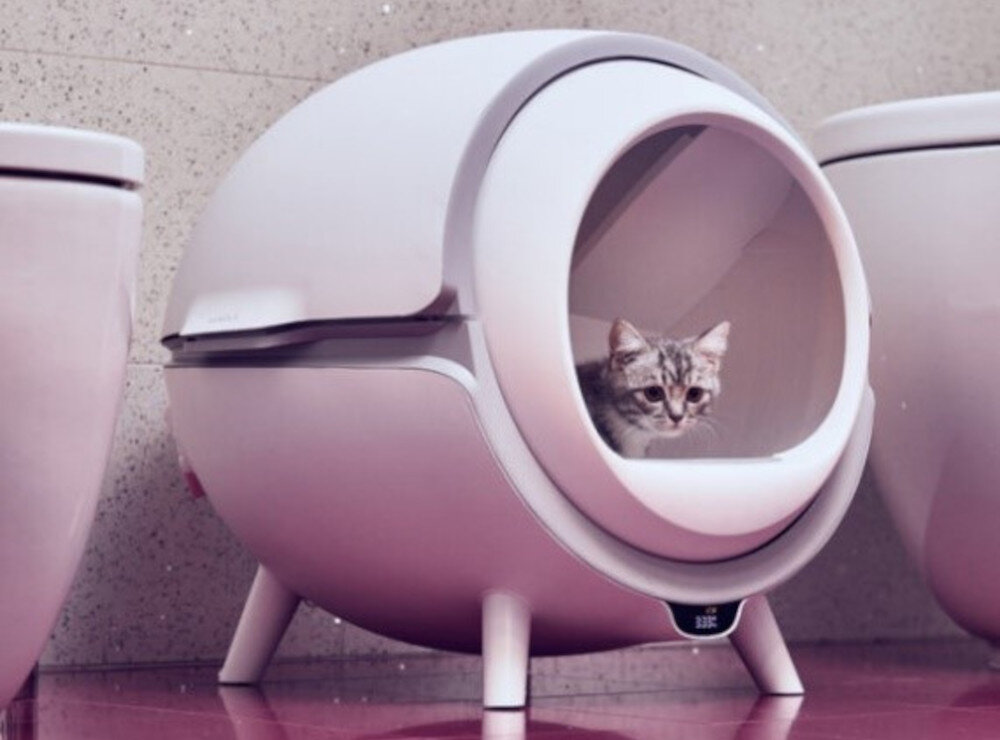 Kuweta dla kota TESLA Smart Cat Toilet TSL-PC-C101 Wygodna konserwacja rozłożenie części higiena silikonowa wkładka