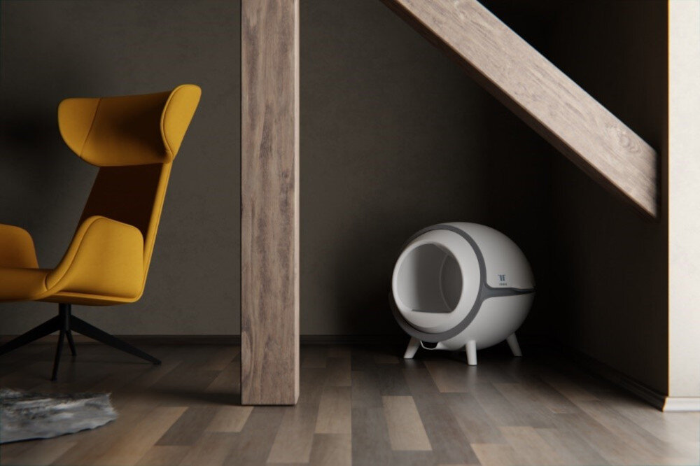 Kuweta dla kota TESLA Smart Cat Toilet TSL-PC-C101 połączenie aplikacja kontrola czyszczenie ustawienia monitorowanie wagi dostęp dane statystyki