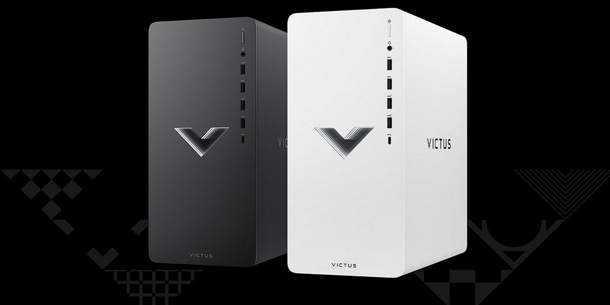 Komputer HP Victus czarny biały