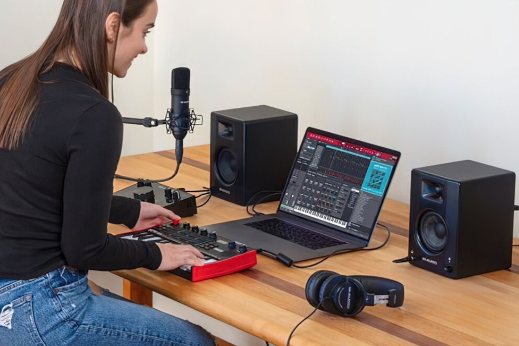 Klawiatura sterująca AKAI MPK Mini Play MK3 zabawa subskrybcja produkcja klawisze sample pokrętło joystick