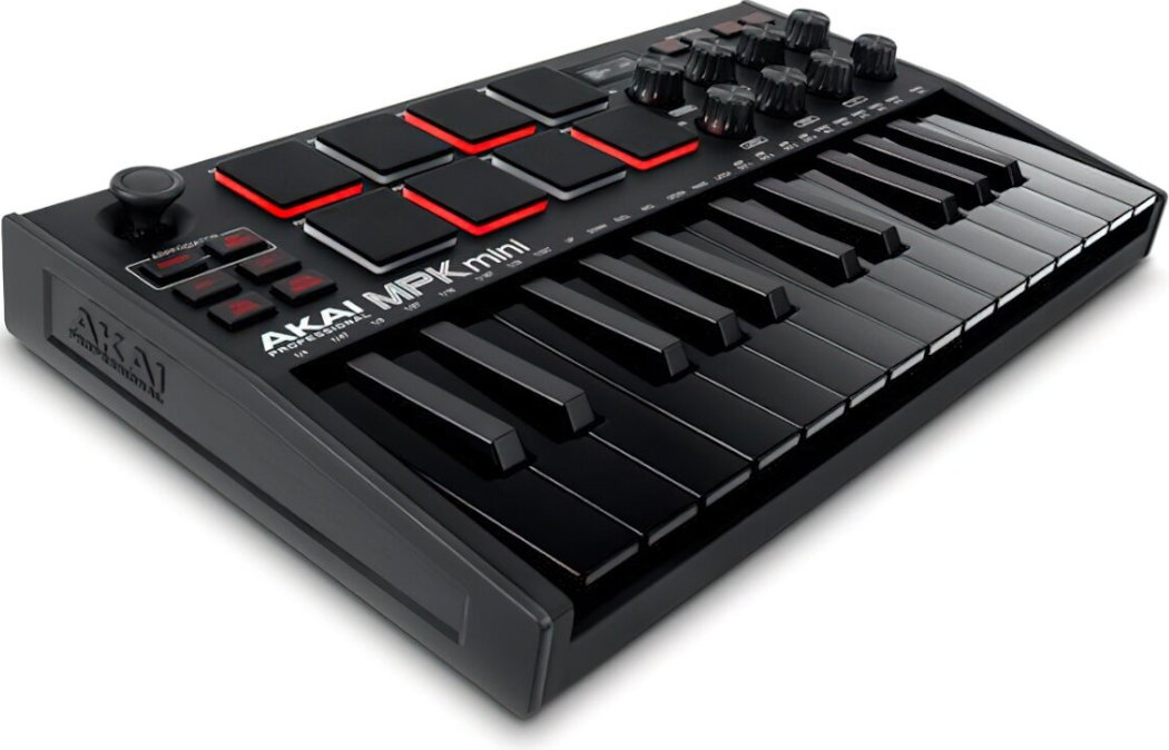 Klawiatura sterująca AKAI MPK Mini MK3 zabawa subskrybcja produkcja klawisze sample pokrętło joystick