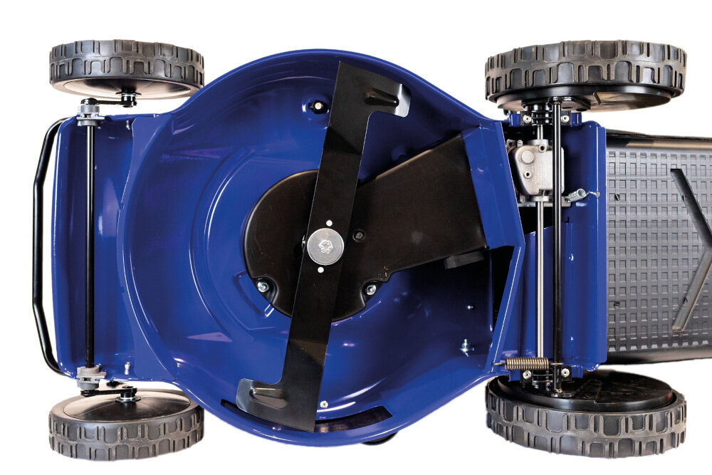 Kosiarka spalinowa MULTIPOWER YR4800 noże z wysokiej jakości stali wyprofilowanie noży kształtowanie krawędzi tnących szerokość robocza 48 cm