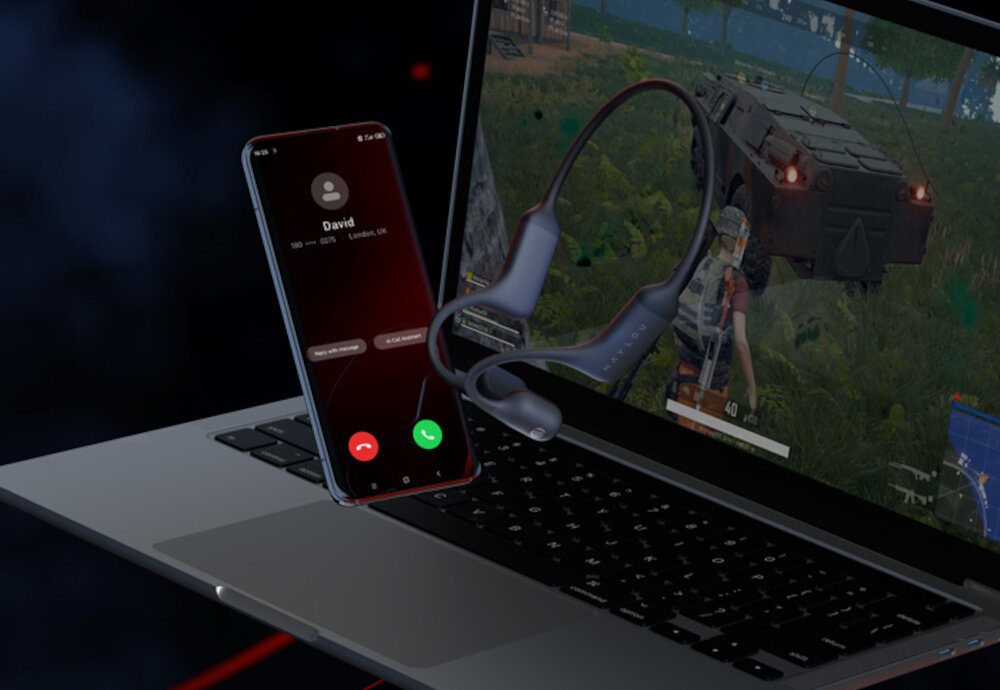 Słuchawki nauszne HAYLOU PurFree BC01 Czarny sterowanie odbieranie i kończenie połączeń asystent głosowy funkcje