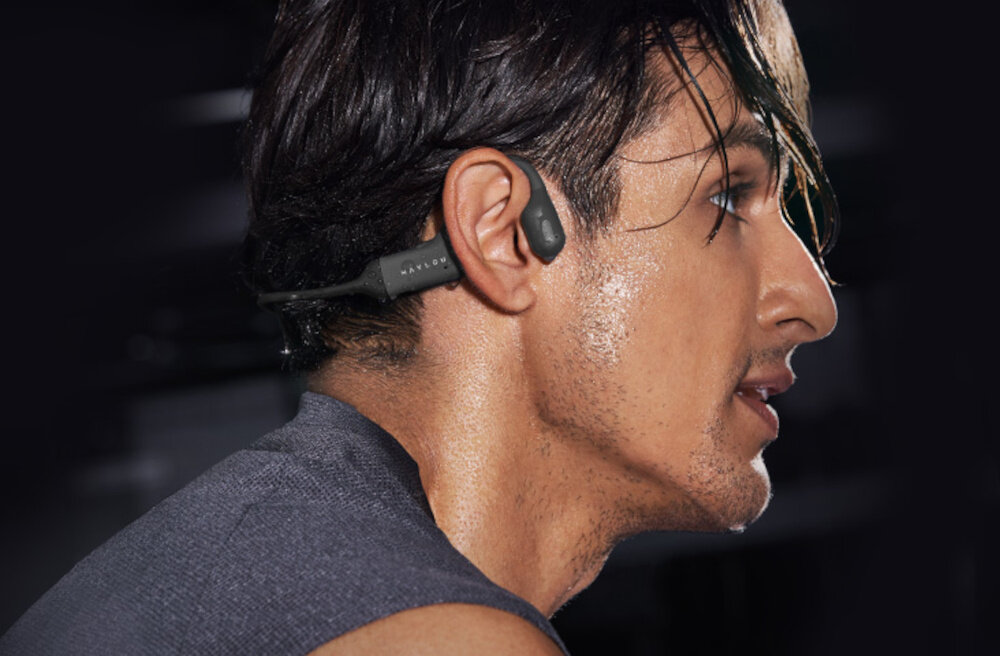 Słuchawki nauszne HAYLOU PurFree BC01 Czarny design waga lekkość ochrona ip67 