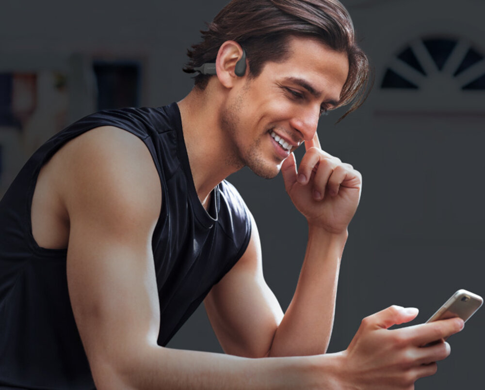 Słuchawki nauszne HAYLOU PurFree BC01 Czarny bezprzewodowa łączność zasięg brak przewodoów