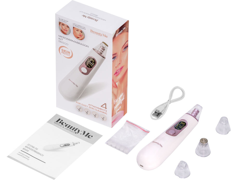 Urządzenie do mikrodermabrazji BEAUTYME BR500 Skin Prrotect elementy zestaw