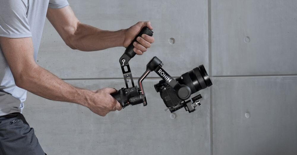 Gimbal DJI RS 3 fotografia stabilizacja nagrywanie żyroskop uchwyt zasilanie ładowanie bateria tryby przyciski złącza porty kompatybilność udźwig wykonanie pojemność 