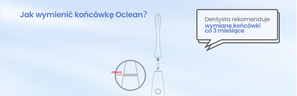 Końcówka szczoteczki OCLEAN wymiana koncówki