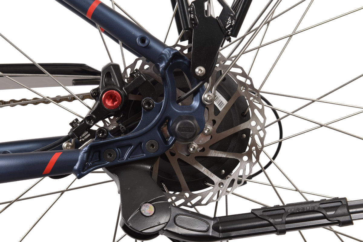 ROWER ELEKTRYCZNY TREKKING LOMBARDO VITERBO 28 CIEMNY NIEBIESKI M48 19 silnik i bateria