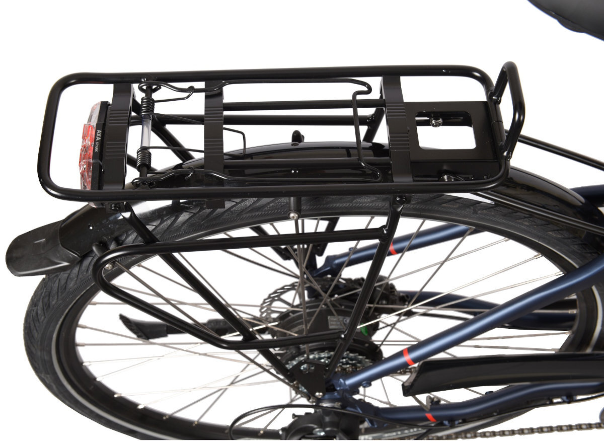 ROWER ELEKTRYCZNY TREKKING LOMBARDO VITERBO 28 CIEMNY NIEBIESKI M48 19 funkcjonalny bagaznik
