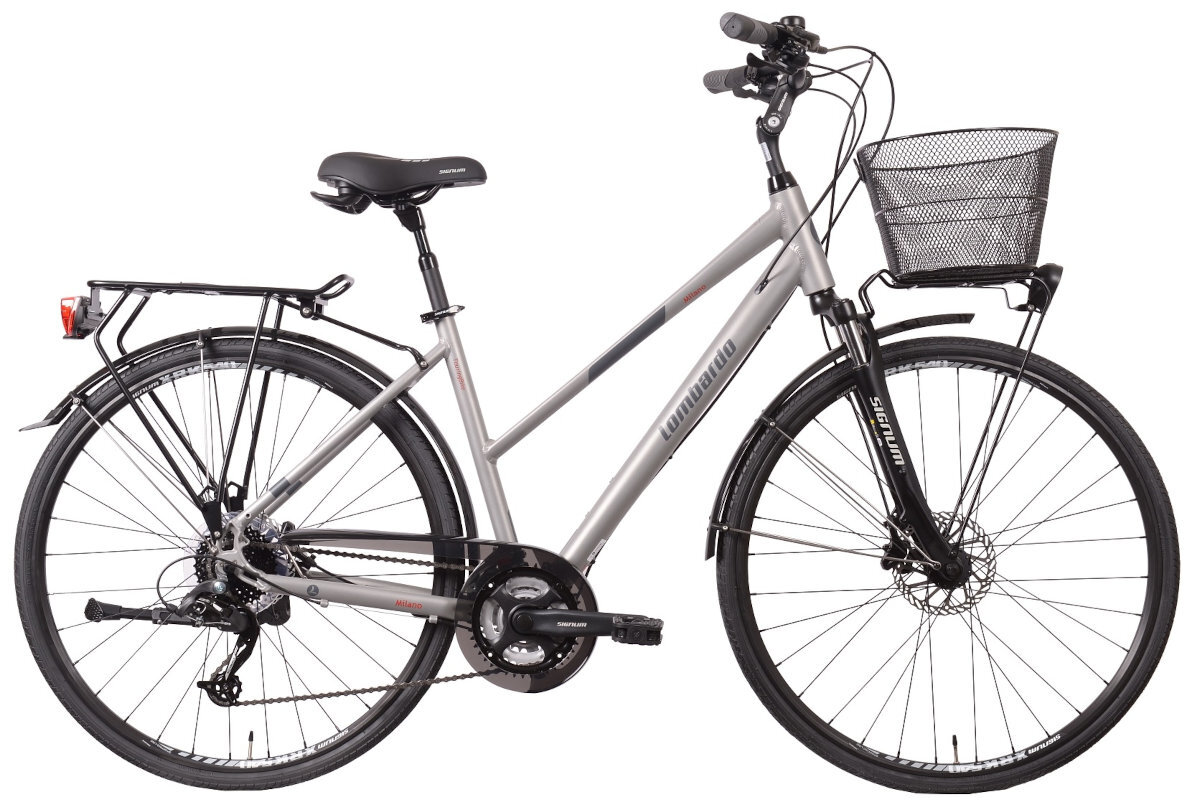 ROWER LOMBARDO MILANO 28 SZARY-ANTRACYT D43 17 Z KOSZEM gwarancja na rame