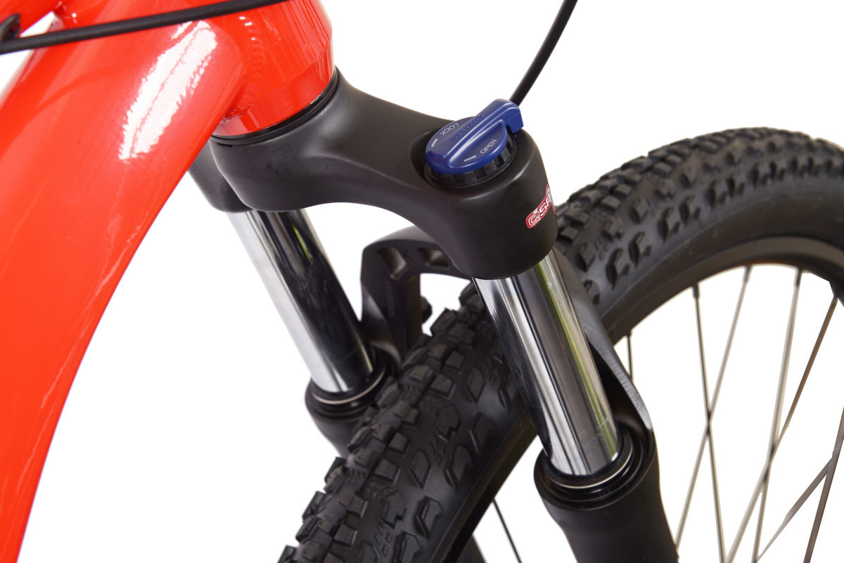 Rower gorski MTB LOMBARDO Sestriere 350 U20 29 cali Czerwono-czarny amortyzator