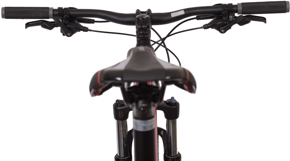 Rower gorski MTB LOMBARDO Sestriere 350 U20 29 cali Czerwono-czarny wyposazenie