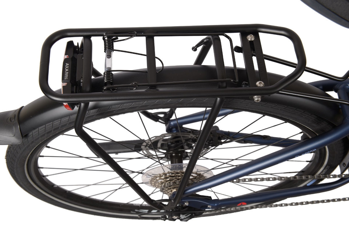 ROWER ELEKTRYCZNY TREKKING LOMBARDO ROMA 9.0 28 CIEMNY NIEBIESKI M48 19 bagaż bagażnik transport