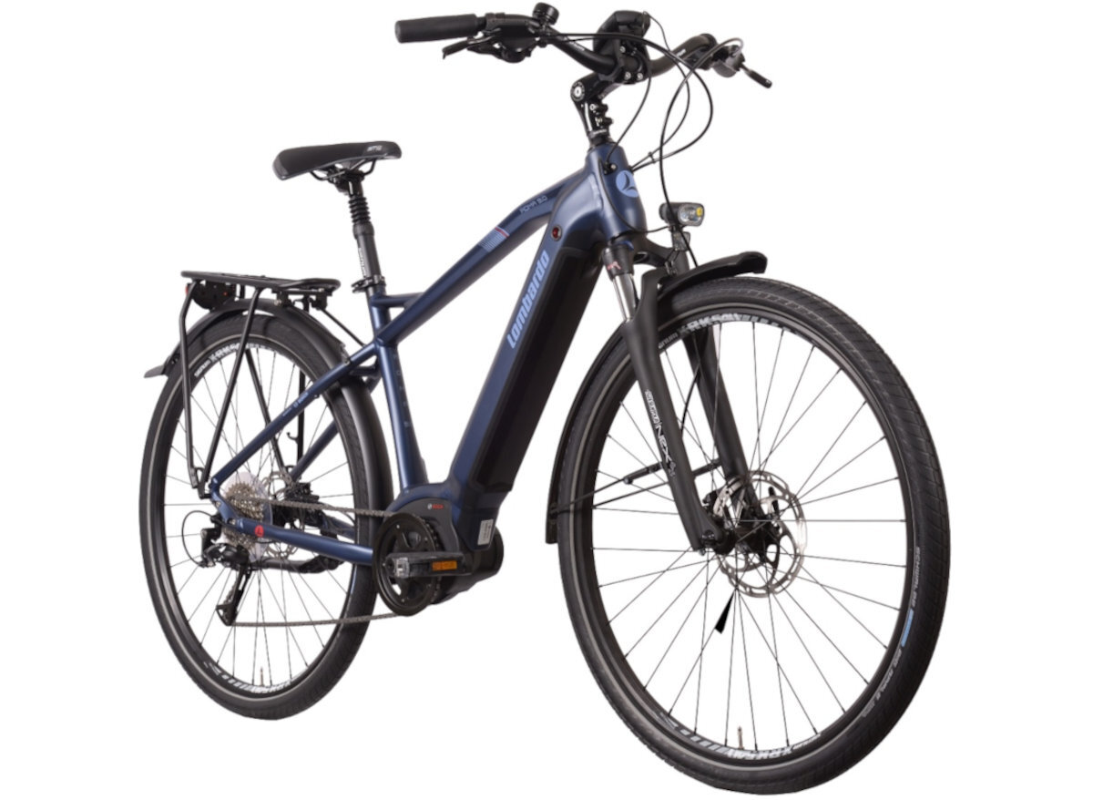ROWER ELEKTRYCZNY TREKKING LOMBARDO ROMA 9.0 28 CIEMNY NIEBIESKI M48 19