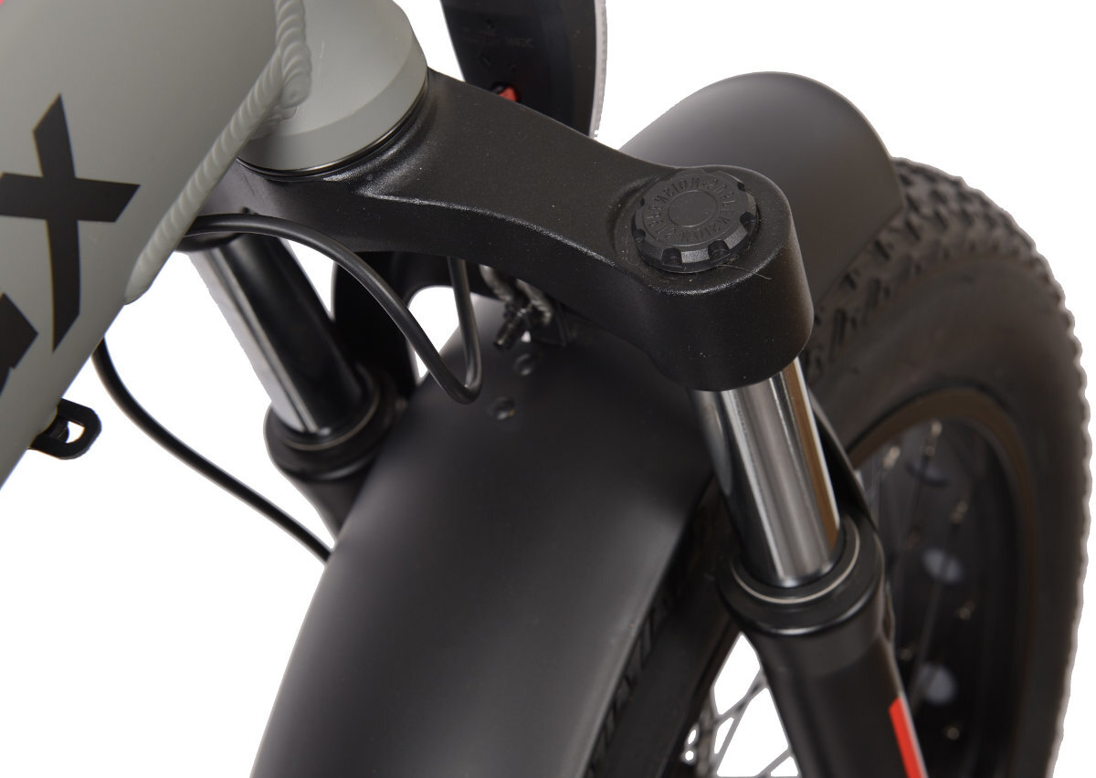 ROWER ELEKTRYCZNY SKŁADANY ARGENTO FAT MINI MAX RED 20 SZARO-CZERWONY U42 16,5 amortyzator ma znaczenie