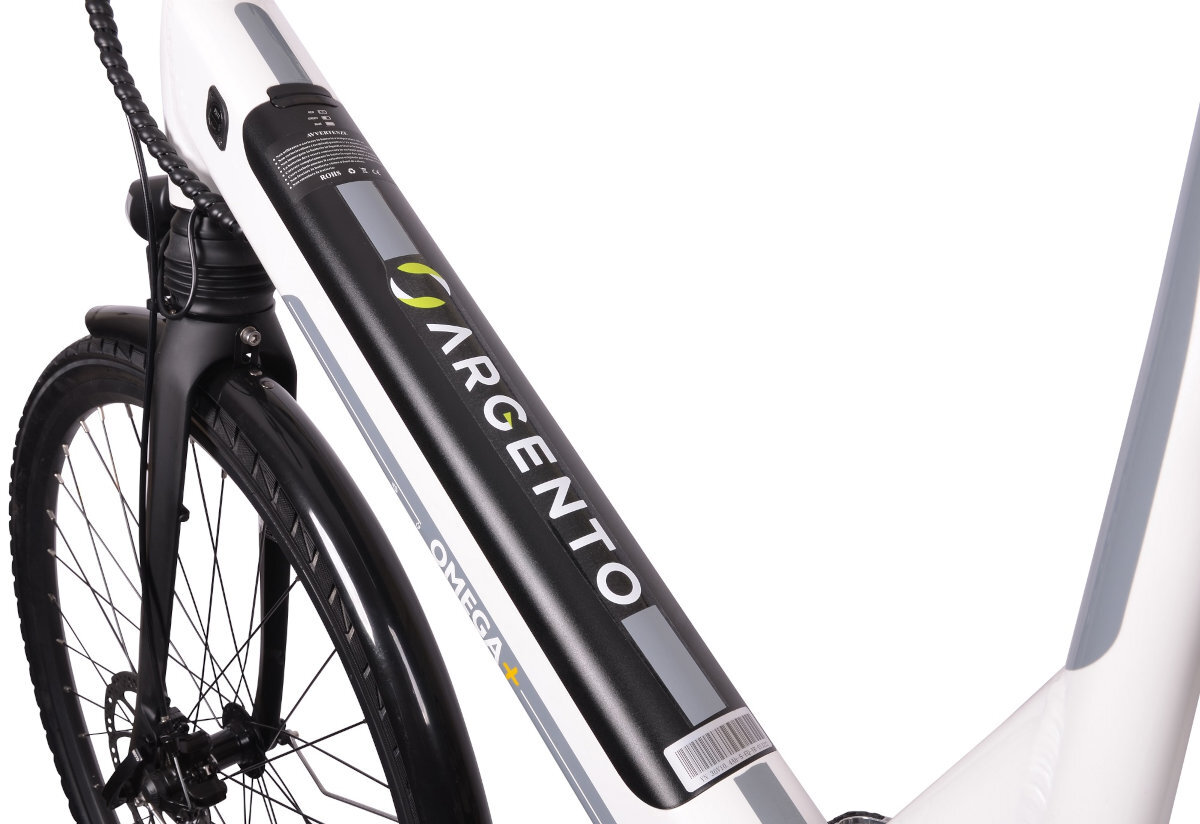 ROWER ELEKTRYCZNY MIEJSKI ARGENTO E-BIKE OMEGA PLUS 28 BIAŁO-CZARNY-SZARY D44 17 nic cie nie ogranicza wytrzymala bateria duzo ladowan