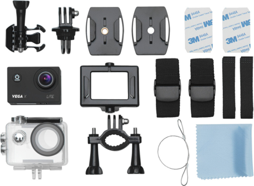 Kamera sportowa NICEBOY Vega X Lite Czarny opakowanie zawartość akcesoria