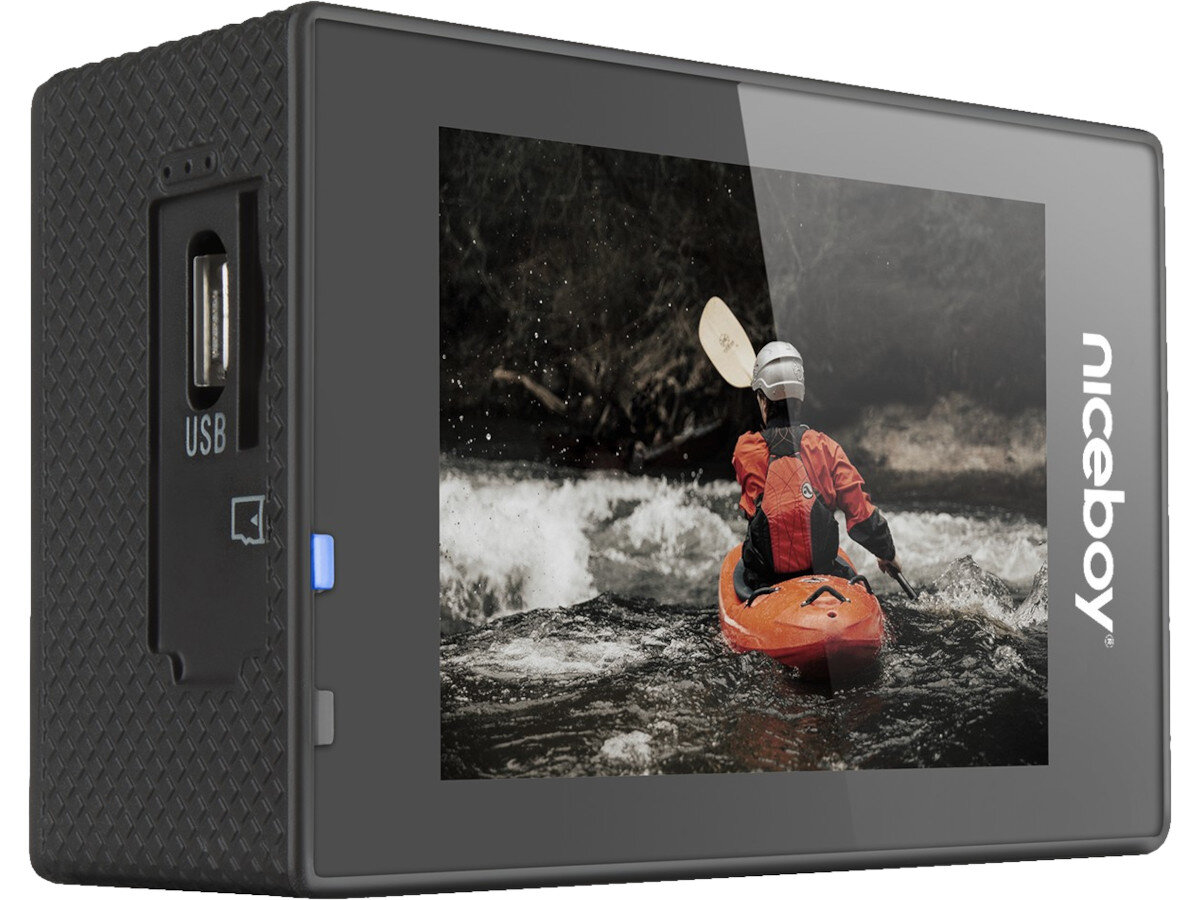 Kamera sportowa NICEBOY Vega X Lite Czarny obraz rozdzielczość kąt widzenia stabilizacja