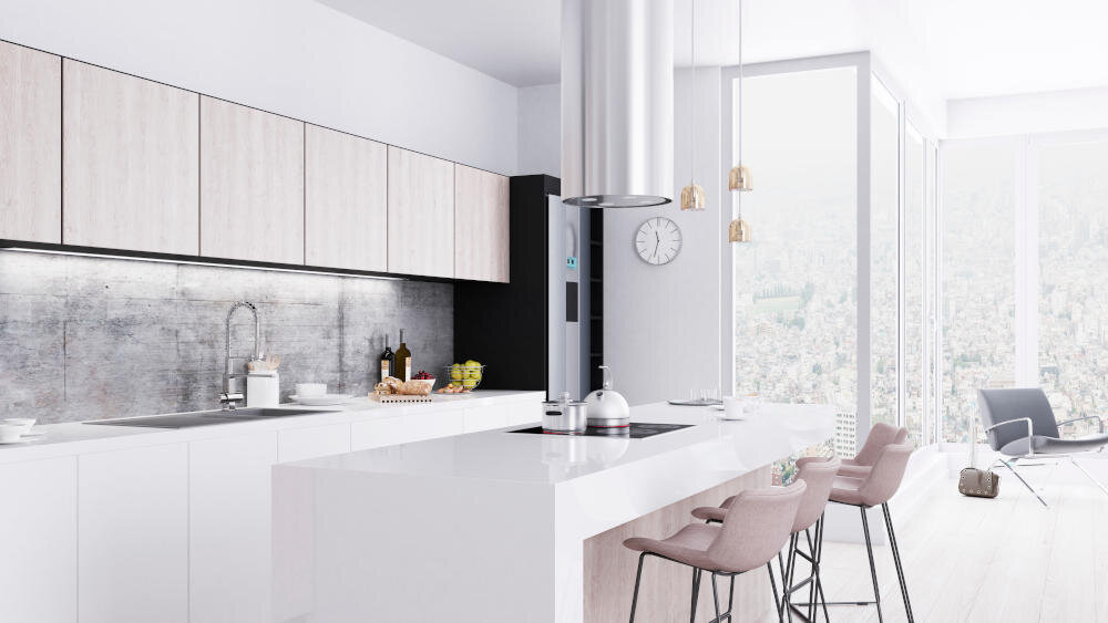 GLOBALO Cylindro Isola 39.6 okap luksus nowoczesny kształt klasa styl elegancja technologia funkcjonalność