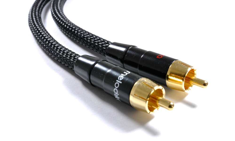 Kabel 2x RCA - 2x RCA MELODIKA 1.0 m wytrzymałość materiały ekranowanie odporność zakłócenia oplot