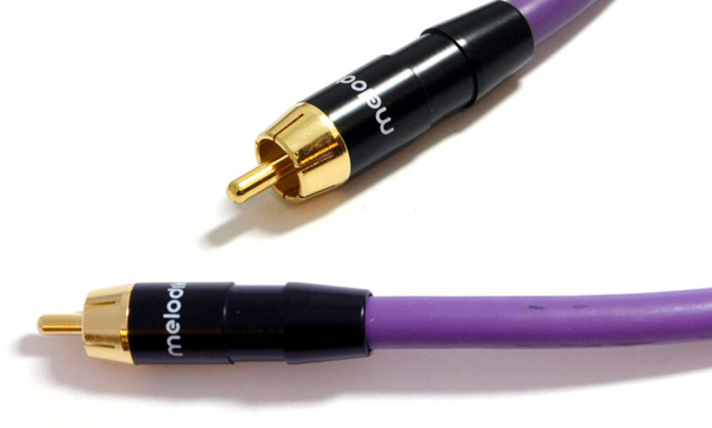 Kabel RCA - RCA MELODIKA 2 m zastosowanie materiał czystość jakość pozłacanie złącza