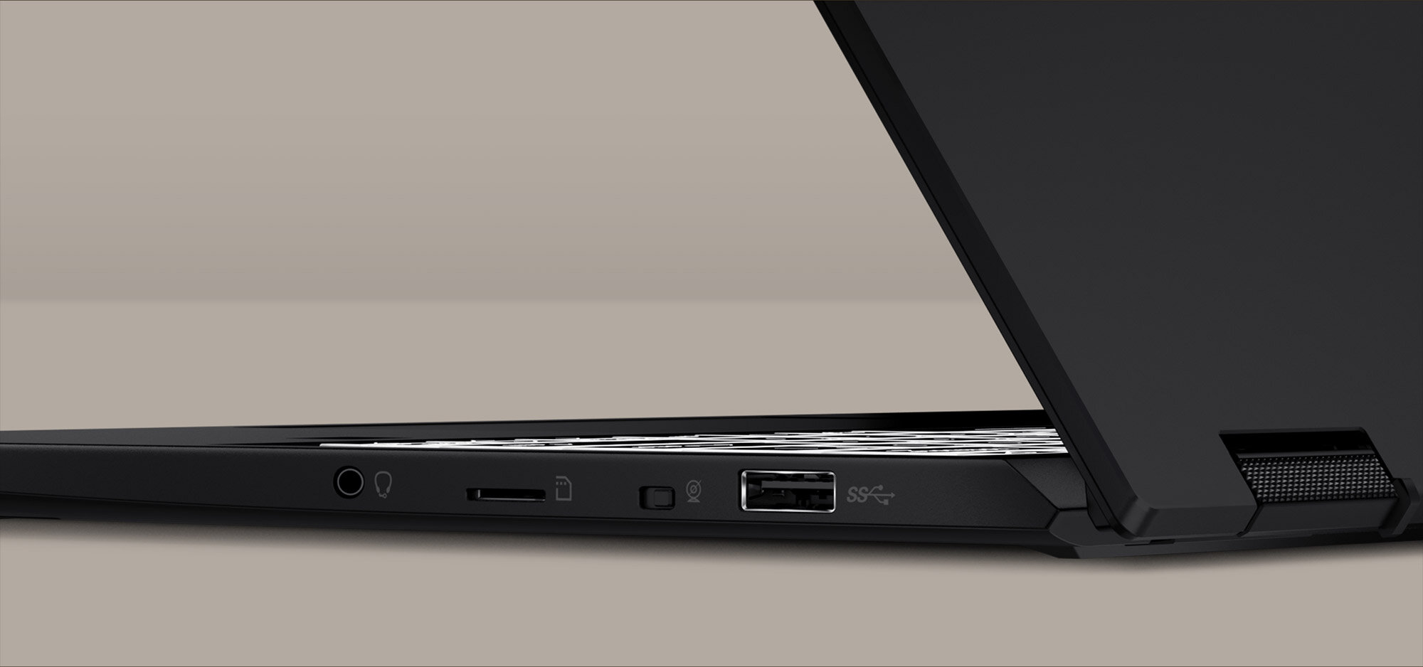 Laptop MSI Summit E14 Flip Evo A12MT - przełącznika blokady kamery internetowej