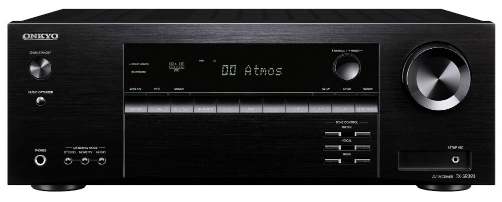 Kino domowe ONKYO TX-SR393DAB-B + JAMO S-807 HCS - dźwięk