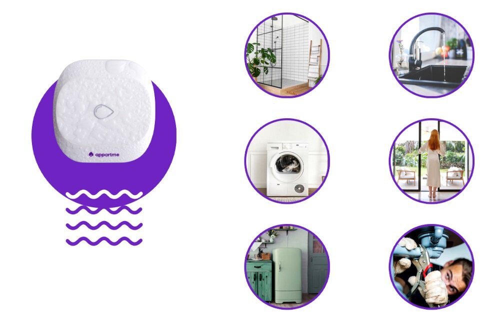 Czujnik zalania APPARTME APRM-02-002 ZigBee zasieg od 10 do 30 metrow