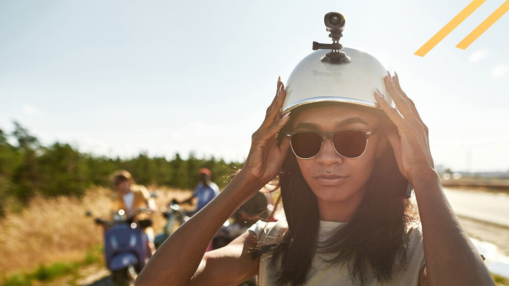 Kamera sportowa XBLITZ Everywhere  - kask mocowanie