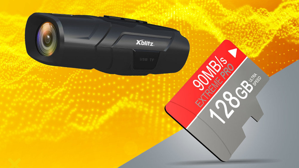 Kamera sportowa XBLITZ Everywhere  - karta sd nagrania pamięć 128 GB
