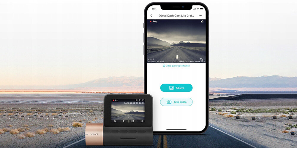 Wideorejestrator 70MAI Dash Cam Lite 2 D10  - aplikacja