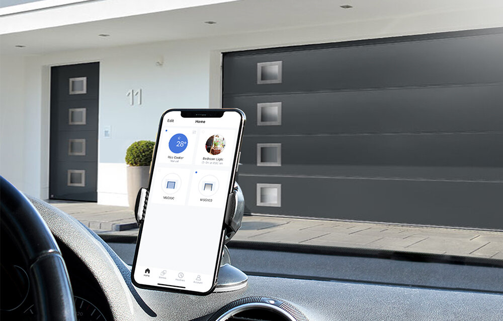 Przełącznik drzwi garażowych MEROSS MSG100HK(EU) kompatybilność aplikacja Apple HomeKit Google Assistant