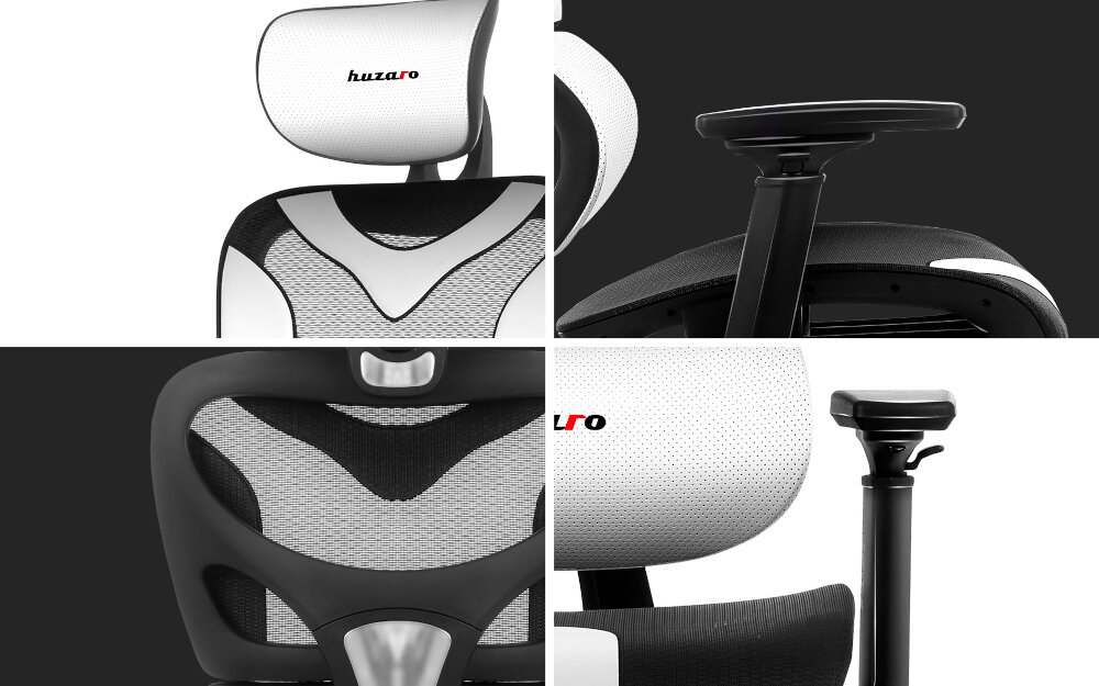 Fotel HUZARO Combat 8.0 szczegóły detale pracownicy wymagania regulacje