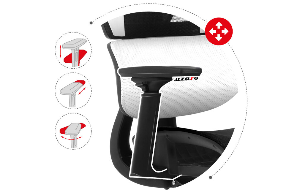 Fotel HUZARO Combat 8.0 regulacja podłokietniki ergonomia ciężar preferencje