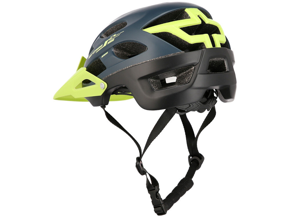Kask rowerowy NILS EXTREME MTW208 Granatowo-zielony MTB (rozmiar L) wysoka jakość wykonania nowoczesna kolorystyka czarno-biały kolor