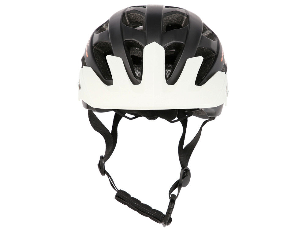 Kask rowerowy NILS EXTREME MTW208 Czarno-biały MTB (rozmiar L) rozmiar L dla osób dorosłych bezpieczeństwo komfort