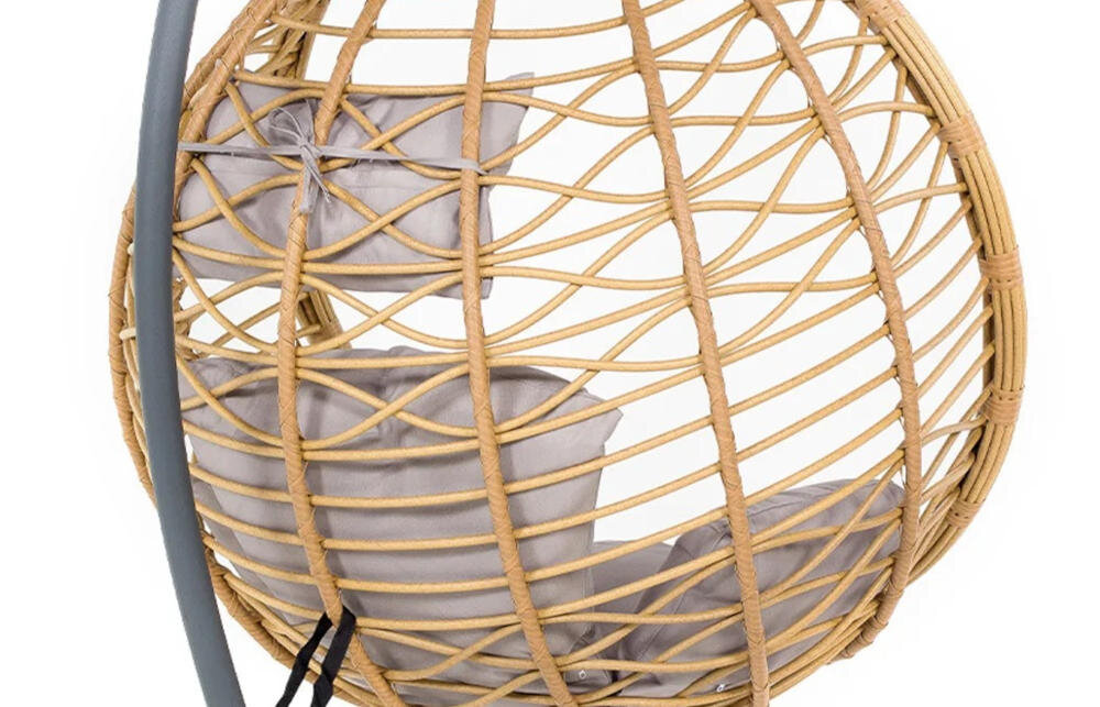 MEVEN stelaż fotel wysoka jakość stal siedzisko rattan