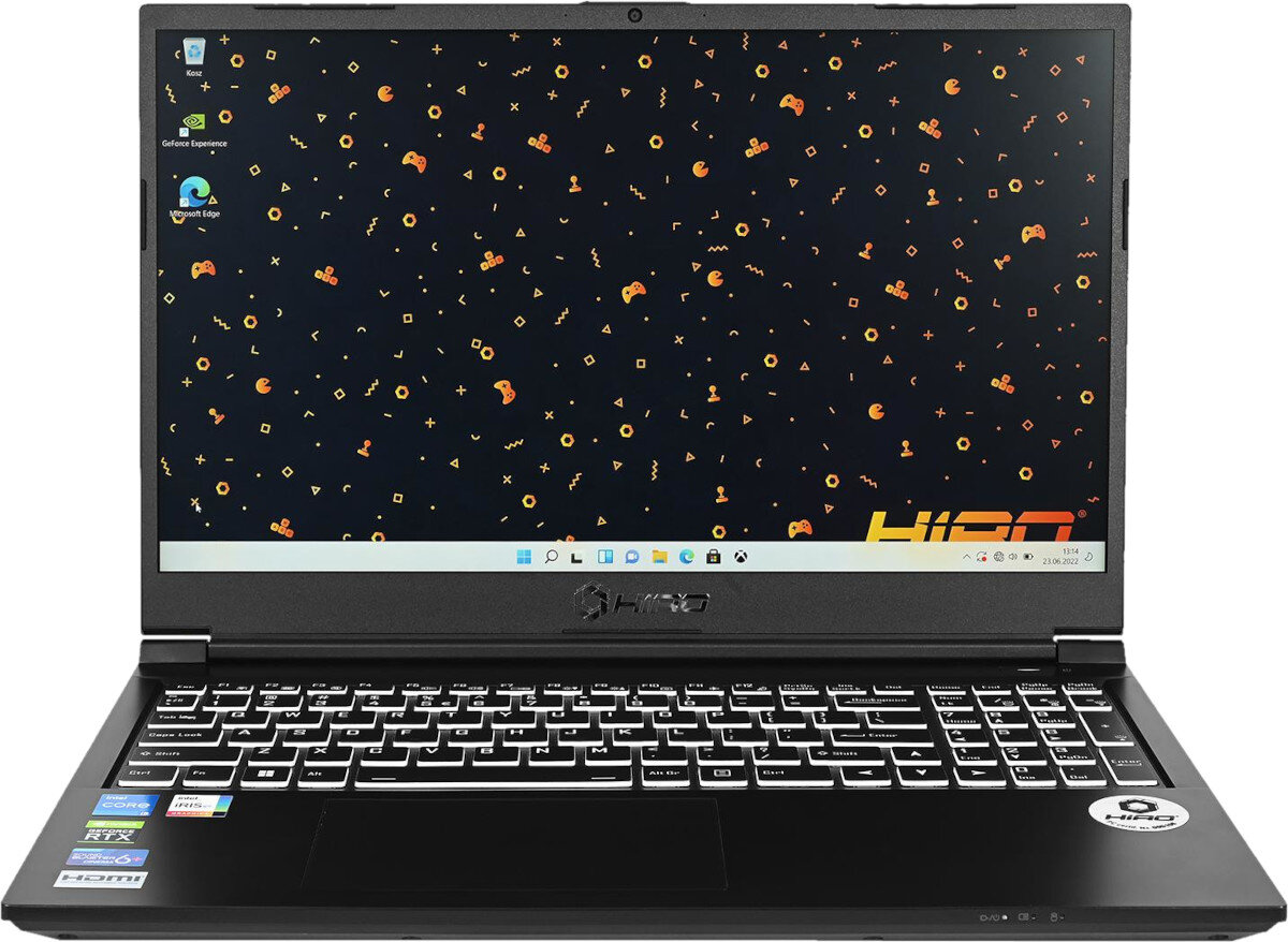 Laptop HIRO X550 ekran przekątna wyświetlacz wielkość