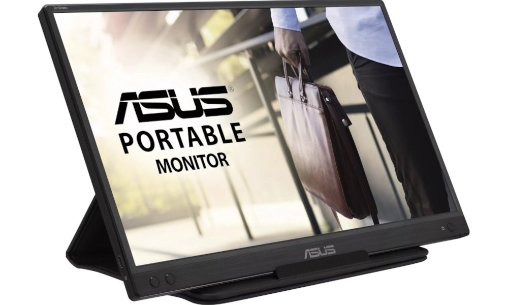 Monitor ASUS ZenScreen MB166C 15.6 cali 1920x1080px IPS przenośny mobilny uniwersalny windows okablowanie wyposażenie lekoość szegóły