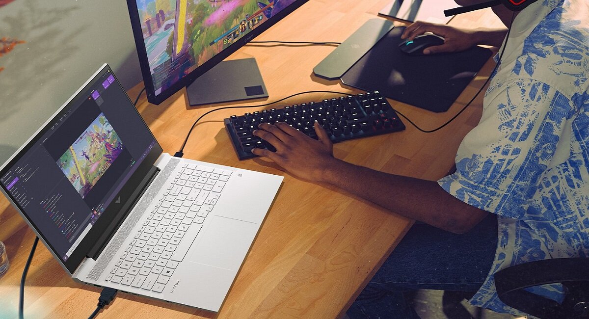 Laptop HP Victus 16 Duża częstotliwość odświeżania na monitorze o wysokiej rozdzielczości
