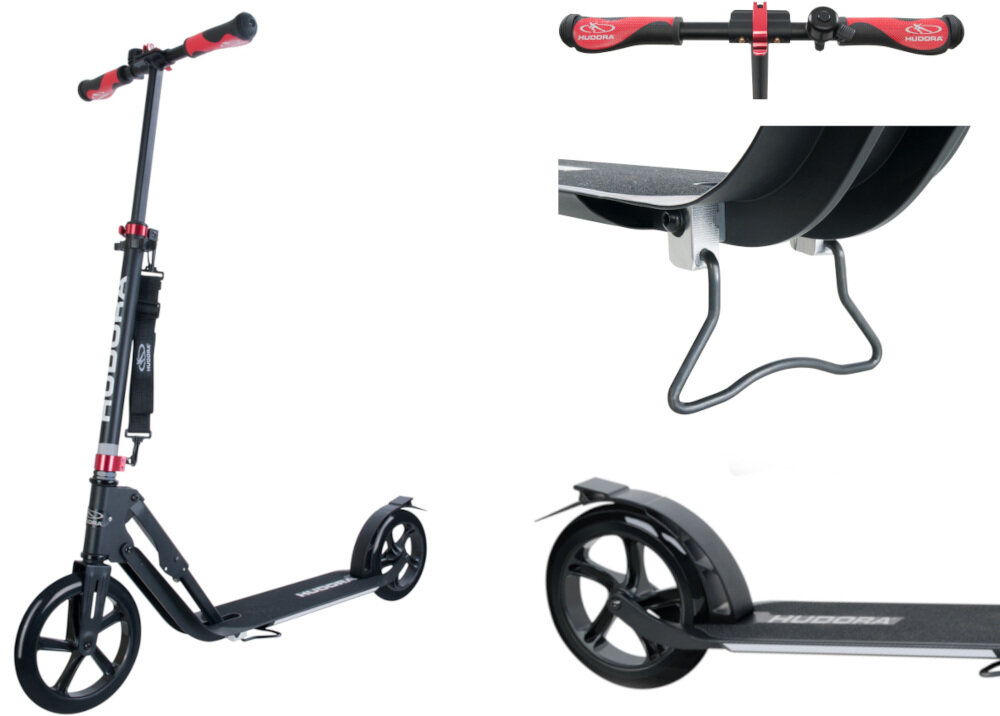 Hulajnoga HUDORA BigWheel Style 230 Czarny aktywnośc fizyczna podróżowanie