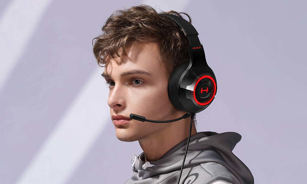 Sluchawki EDIFIER Hecate G33 Czarny odpinany mikrofon