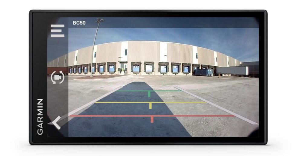 Nawigacja GARMIN Dezl LGV610 MT-D Europa mapa trasa przejazd prędkość aktualizacja zasilanie ekran przekątna montaż uchwyt łączność samochód zdjęcie z informacjami z navigacji
