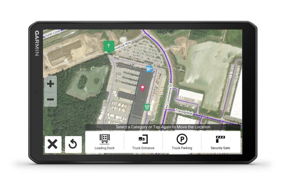 Nawigacja GARMIN Dezl LGV810 MT-D Europa mapa trasa przejazd prędkość aktualizacja zasilanie ekran przekątna montaż uchwyt łączność samochód z navigacji