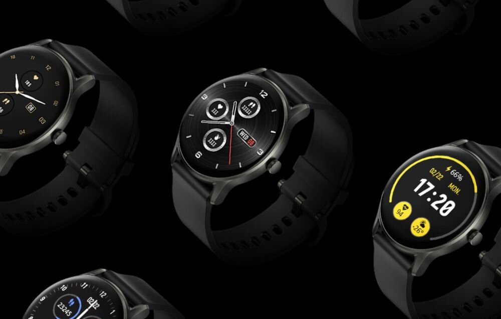 Smartwatch HAYLOU GS  ekran bateria czujniki zdrowie sport pasek ładowanie pojemność rozdzielczość łączność sterowanie krew puls rozmowy smartfon aplikacja 