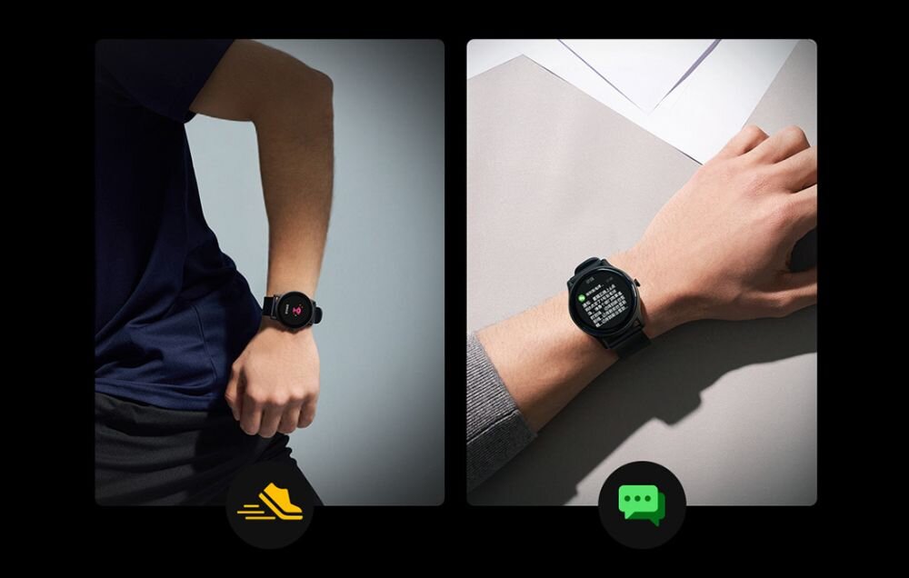 Smartwatch HAYLOU GS  ekran bateria czujniki zdrowie sport pasek ładowanie pojemność rozdzielczość łączność sterowanie krew puls rozmowy smartfon aplikacja 