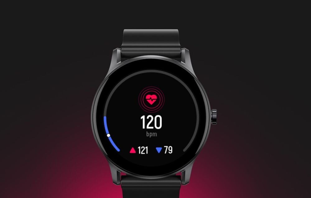 Smartwatch HAYLOU GS  ekran bateria czujniki zdrowie sport pasek ładowanie pojemność rozdzielczość łączność sterowanie krew puls rozmowy smartfon aplikacja 